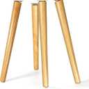 Sopicoz Table Legs 16 inch Wood Furniture Legs for Coffee Table End Table Mid-Century Modern DIY Furniture Tapered Natural Threaded M8 Hanger Bolts Pack of 4