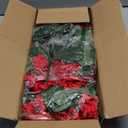 5 Pcs Artificial Flowers for Outdoors Silk Impatiens Flowers Bouquet Decorations Fake Faux Plants UV Resistant for Spring Summer Garden Patio Porch Window Box Balcony Planters Home, Red