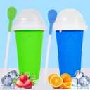 Slushy Cup Slushie Cups,Slushie Machine Slushy Maker Cup,Slushie Cup Maker Squeeze Slushy Machines,Frozen Magic Slushy Cup 2 Pack, Ice Cream Maker Cool Stuff for Juices and Drinks 330ML