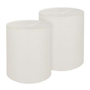 Beige Linen Lamp Shades Set of 2, 10"x10"x11.8" Tall Drum Lamp Shade for Table Lamps & Floor Lamps & Bedside Lamps, Spider Fitter Lampshades for Modern & Rustic Decor, Easy Assembly