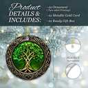 3 x Irish Ornament 2025, the Celtic Tree of Life Ornament Irish Ancestry Symbol Spiritual Home Decor, Pagan Wiccan Symbolism, Celtic Knot Design for Heritage Ceramic Material Christmas Occasion