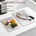 Titanium Cutting Board set of 2-2026 New Upgraded Pure Titanium Double-sided Cutting Boards for Kitchen, Hygiene Durable Dishwasher Safe, Chopping Board for Meat, Vegetables (M+L+Mat)