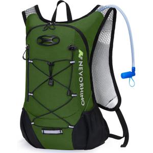 Lightweight Hydration Backpack, Running Backpack with 2L Water Bladder, Hydro Water Daypack for Cycling Hiking Rave for Men Women