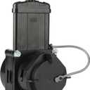 RV Gate Valve 3-Inch Hub to 3-Inch Lug with Cap Glue on 3" PVC Sewer Pipe with Cement UV-Resistant Plastic Made(1Pack) Black(8051)