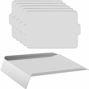 KIT0565 Drip Pan Heat Baffle & 5 Pack BAC596 Drip Liners Kits Replacement Parts for Traeger Silverton 620 Pellet Grills, Heavy-duty Stainless Steel Grill Drip Tray Parts for Traeger Accessories (18 3/4" x 13 3/4" for Traeger Silverton 620)