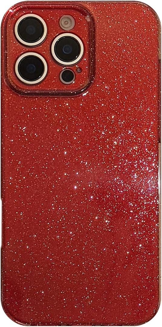 Luxurious Shining Cute Phone Case for iPhone 16 15 14 13 Pro Max Cellphone Cases Shockproof Soft Back Cover(for iPhone 16 Pro Max)