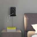 ZEROUNO Plug in Wall Sconce with Switch LED Bedside Lamp Bedroom Wall Mounted Reading Light with USB Port Wall Lighting 3000KBlack