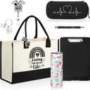 Sieral 7 Pcs Graduation Gifts for Women Nurse Appreciation Gifts Set Canvas Tote Bag Tumbler Keychain for Nursing