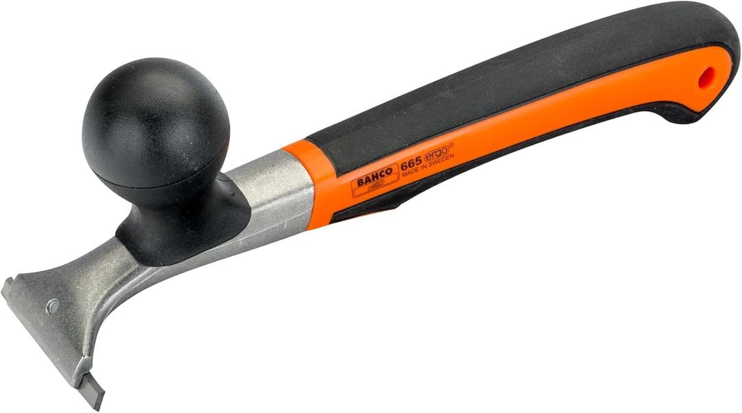Bahco Ergo Carbide Blade Scraper with 2-1/2" Blade, Heavy-Duty Hand Tool for Paint, Rust, and Adhesive Removal on All Surfaces, with Ergonomic Handle and Extra-Wide Blade for High-Strength Scraping