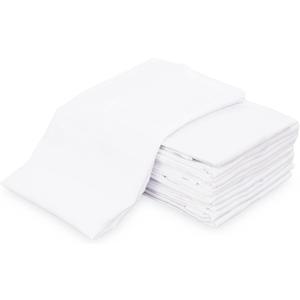 Flour Sack Kitchen Towels (White,12 Pack) 100% Cotton, Cloth Napkin, Bread wrapper, Cheesecloth, Multi Purpose Kitchen Dish Towels,Bar Towels, Extremely Absorbent & Sturdy By Excellent Deals