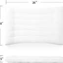 HOMBYS Ultra Thin Flat Pillow for Sleeping, Thin Pillow for Back Sleeper, Supportive Stomach Sleeping Pillow, Slim Bed Pillow, Machine Washable-Standard Size 18x26, White