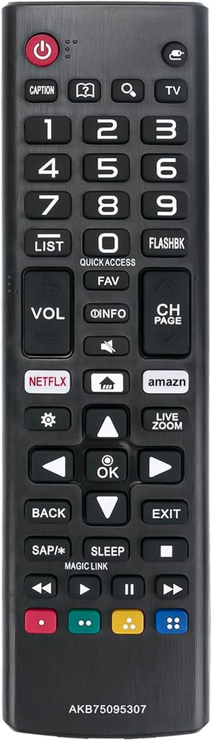 AKB75095307 Remote Control Replacement fit for LG LED LCD TV 43UJ6500 43UJ6560 49UJ6500 49UJ6560 55UJ6520 55UJ6540 55UJ6580 60UJ6540 24lm520d 24LM520S 28lm520s