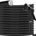 MultiOutools Lightweight Garden Hose, 25FT Water Hose with Free Nozzles Flexible Patio Garden Hose with Solid Brass Fittings Durable Kink Free for Outdoor Hose (Black)