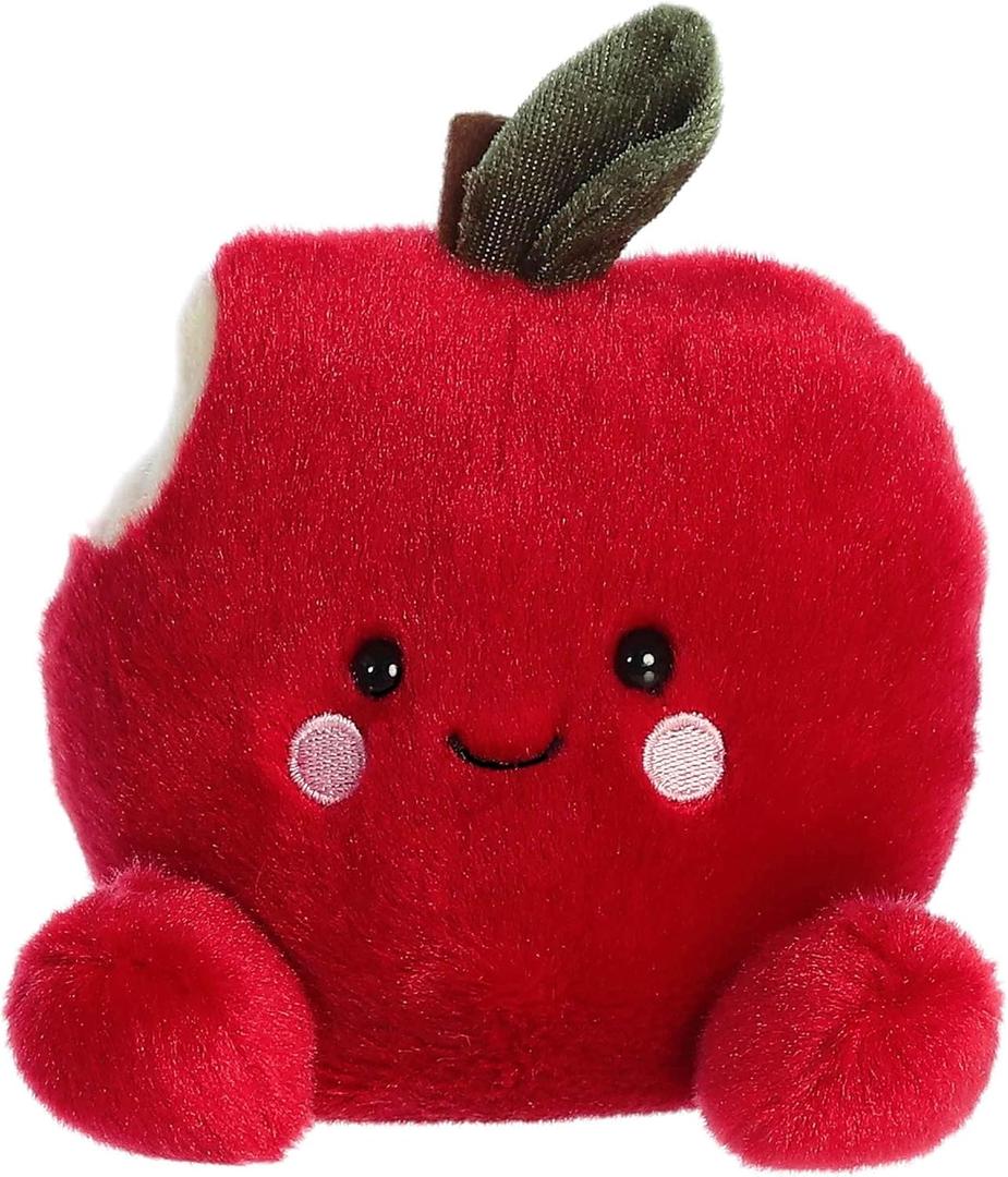 Aurora Adorable Palm Pals Crisp Red Apple Stuffed Animal - Pocket-Sized Play - Collectable Fun - 5 Inches | acoustix Rugged Audio Adapter 3.5mm to Apple 8-Pin Connector