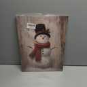 WODMIS Vintage Christmas Snowman Wall Decorations Framed Canvas Art, Rustic Cottagecore Winter Xmas Snowman Decor Canvas Home Decorations for Home Bedroom Living Room Wall Decor 11x14