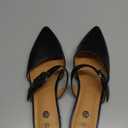 Rekayla Mules for Women Adjustable Strap Pointed Toe Backless Loafer Shoes (9.5, Pu Black)