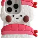 Cute Silicone Case for iPhone 16 Pro 6.3''Cool Fun 3D Cartoon Sushi Kawaii Phone Case Soft Rubber Bumper Funny Cover for iPhone 16 Pro