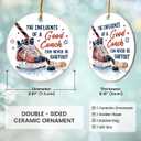 Hockey Coach Ornament 2025 - Appreciation Hockey Coach Gifts for Women Men, Ice Hockey Ornament for Christmas Tree, Inspirational Gifts for Coaches Leader Mentor Inspirer Supporter Teacher Trainer Dad