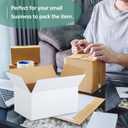 Eupako 10x7x5-Small-Shipping-Boxes-30-Pack-White-Corrugated-Box-Mailers, Cardboard Boxes for Packaging Small Business, Mailing