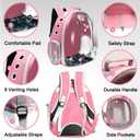 Cat Backpack Carrier, Pet Cat Carrier with Ventilated Design for Carrying Puppy Cats, Pet Carrier Backpack for Traveling/Hiking/Camping/Outdoors Airline Approved Travel Carrier(Pink)