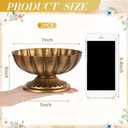 2 Pcs Metal Compote Bowl for Centerpiece Flower Holder Small Compote Vase Decorative Indoor Outdoor Flowers Fruits Plant for Valentine's Day Wedding Home Party Decoration (Gold Bronze)