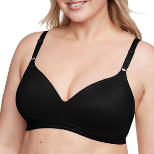 Warner's Womens Women's Cloud 9 Super Soft Wireless Lightly Lined Comfort Bra 1269 (32B, Rich Black)