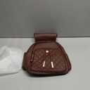 KKXIU Quilted Trendy Leather Backpack Purse for Women and Ladies Shoulder Travel Daypacks Bags (Coffee)