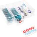 Daily Contact Lens Organizer Dispenser with R & L Labels  4-Drawer Contact Lens Holder Storage  Multifunctional Clear Box Case for Color Contact Lenses, Glasses, Makeup, & More