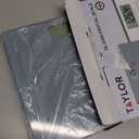 Taylor Digital Glass Bathroom Scale for Body Weight, Durable Platform, Digital Weighing Machine for People, Easy-to-Read Display, 350 lb Capacity, Slate Blue (11 x 11 Inch)