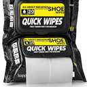 Shoe wipes Pack of 2 Total 60 Pcs Sneakers Cleaning Quick Wipes Removing Dirt and Stains with Disposable Shoe Wipe