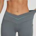 baleaf Women Flare Capri Leggings with Pockets Yoga Pants Bootcut Casual Cotton Work Summer Lounge (X-Large, V Waist-dark Grey)