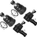 SCITOO 4pcs Front Suspension Kit Outer Tie Rod End Lower Ball Joint Fit 2003-2011 For Honda Element