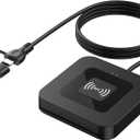 CAC NFC Smart Card Reader Military, Dual Interface USB DOD Military ID/IC Card Reader with Contactless NFC Tap-to-Read, USB C Adapter Compatible with Windows, Linux, MacOS