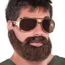 Hungover Synthetic Fiber Beard & Moustache - Fits Most Adults, 1 Piece, Ideal for Fun Occasions & Performances