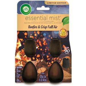 Air Wick Essential Mist Twin Refill Bonfire & Crisp Fall Air, 2 Refills