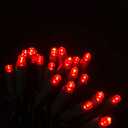 2 x UL Listed 50 Count 5mm Red Led Lights,Outdoor Led String Lights For Garden Tree Decorations,17 Feet Green Wire (Red Color)
