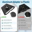 Gen 3 Mount for Starlink, Adjustable Wall /Roof Mounting Kit Compatible with Starlink Standard 4/4X/V3Include Aluminum Pipe Adapter