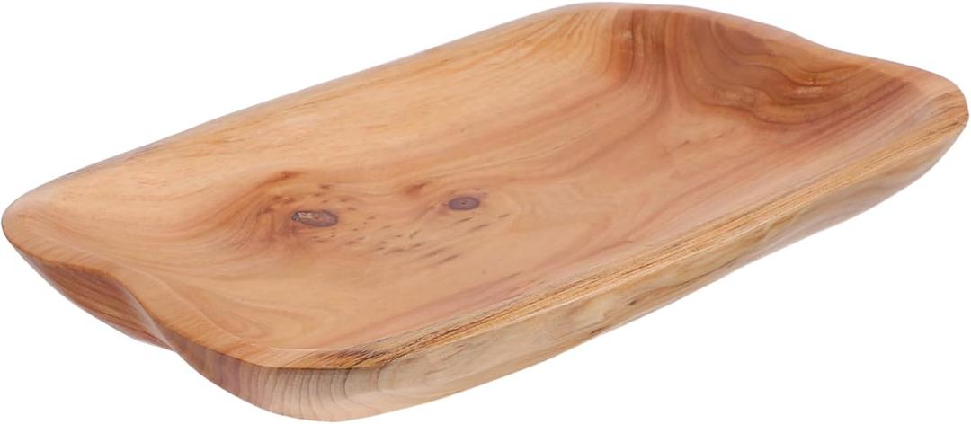 Rustic Wooden Serving Tray for Snacks and Dried Fruits Decorative Tray for Kitchen Home and Parties