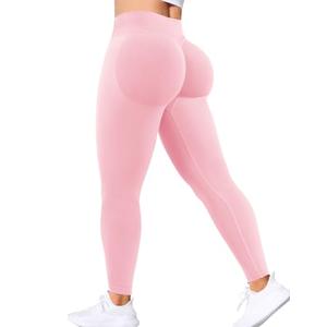 Leumaz Scrunch Butt Lifting Leggings for Women Gym Seamless Workout Leggings Mid Low Waist Tummy Control Yoga Pants, Large