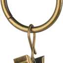 30 PCS Antique Brass Clips Curtain Hooks for Curtain Rod, This Small Drapery Curtain Ring with Clips Hook Fit Up to 0.4~0.75 -inch Drapery Panel (1-Inch Inner Diameter)