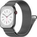 Milanese Mesh Loop Compatible with Apple Watch Bands for Men 44mm 49mm 45mm 46mm 40mm 38mm 41mm 42mm, Stainless Steel Metal Magnetic Strap for iWatch Band Series 11 10 9 8 7 6 5 4 3 2 1 SE Ultra3 2 1 (Grey)