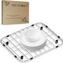 HW Kitchen 12" x 10" Stainless Steel Sink Rack - Farm Sink Protector, Mat, Drying Rack