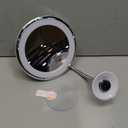 Brightown 10x Magnifying Mirror with Light, Flexible Gooseneck Make up Mirror with Lights and Magnification, Battery Operated Cordless with Suction Cups for Wall Bathroom Silver 1 Lighting