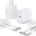 USB C Charger Type C Fast Charging 2 Pack 25W Chargers Block with 2 Pack 6FT USB C to C Cable for iPhone 17 Pro/Pro Max/Air/16 15 Pro/Pro Max/Plus/iPad/Samsung Series and More
