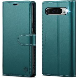 Wallet Case for Pixel 9 Pro XL 5G 6.8", RFID Blocking Credit Card Holder, PU Leather Folio Flip Kickstand Protective Shockproof Cover for Pixel 9 Pro XL (Green)
