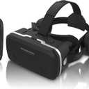 Virtual Reality Headset for iPhone & Android Phones, VR Headset with Remote Controller, HD 3D VR Glasses for TV, Movies & Video Games, VR Headset for Kids, Adults, Compatible 4.7-7 inch