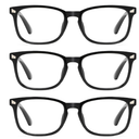 CCVOO Reading Glasses for Women/Men, Eyeglasses, Blue Light Readers for Women/Men, Computer Eye Glasses, Cheaters 1.75 (3xBlack, 2xClear)