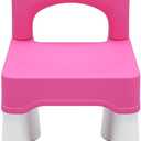 burgkidz Plastic Kids Chair, Durable and Lightweight, 9.3" Height Seat, Indoor or Outdoor Use for Toddlers Boys Girls Aged 2+ (Pink)