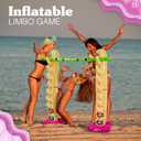 4E's Novelty Summer Inflatable Limbo Game Party Game for Kids Boys Girls Adults Tropical Inflatable Decoration for Indoor Outdoor Bithday Beach Pool Tropical Luau Backyard Game, Small to Medium