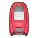 TANGSEN Smart Key Fob Case Red Metal Luster TPU Protective Cover Compatible with Audi A4 A5 A6 A7 A8 W12 Q5 Hybrid R8 RS5 RS7 S4 S5 S6 S7 S8 SQ5 3 4 Button Keyless Entry Remote Control Accessories